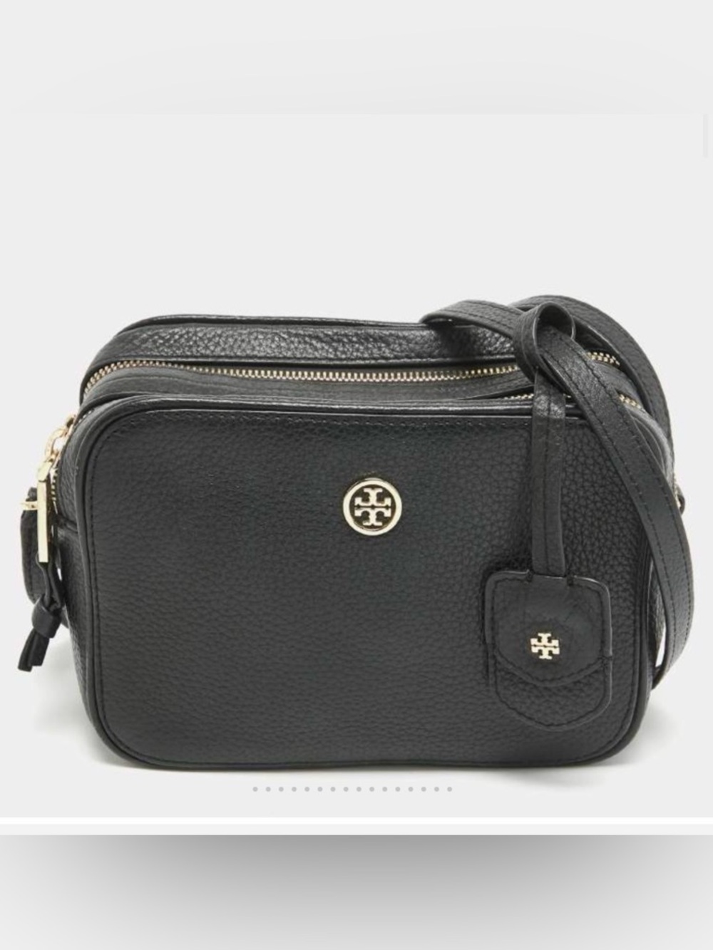Tory Burch Robinson Double Zip Crossbody Bag EUC